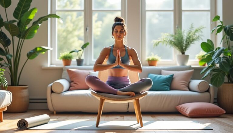 découvrez comment commencer facilement le yoga sur chaise chez vous en 2025 avec notre guide pour débutants. des exercices simples et adaptés pour améliorer votre bien-être à domicile.